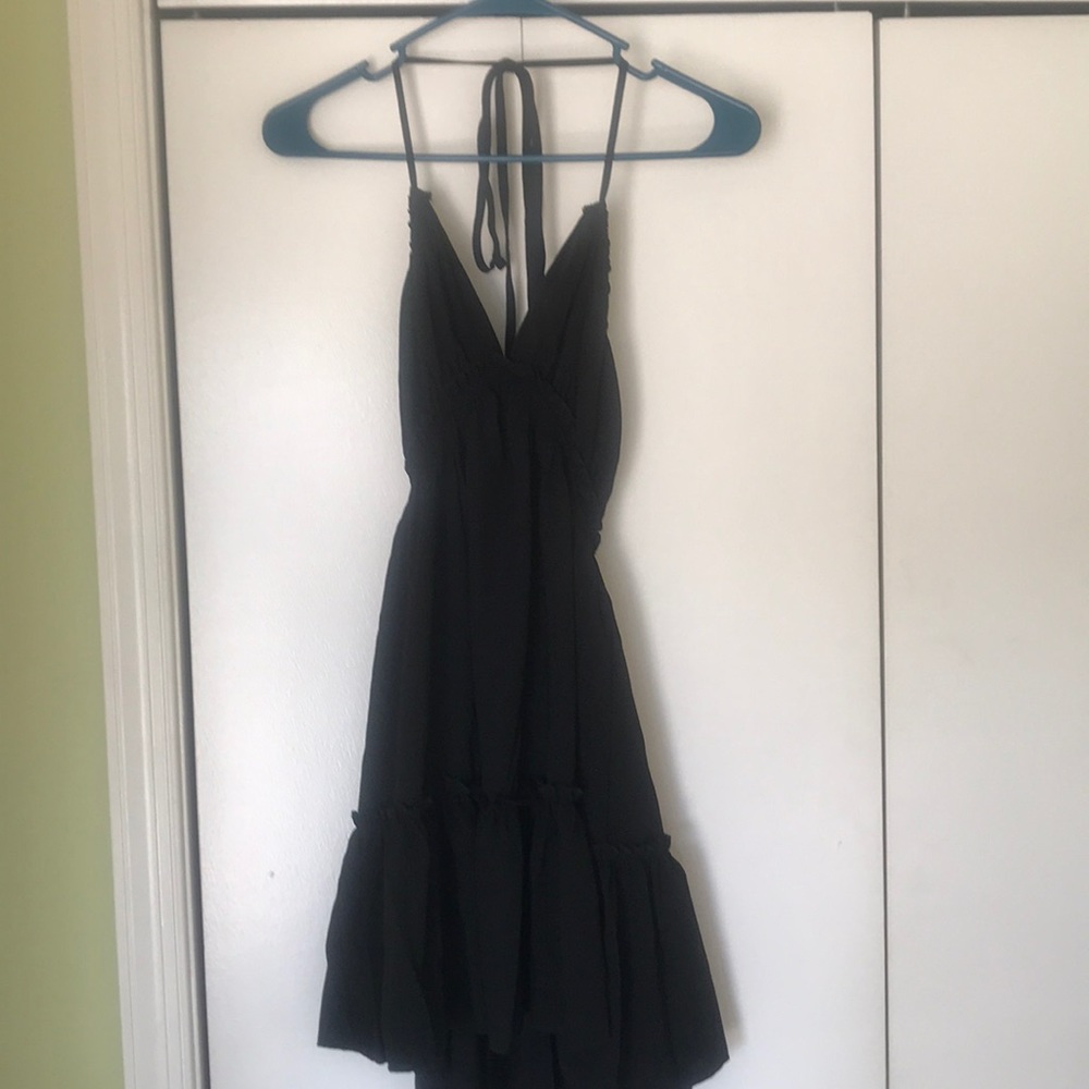 Open back ruched dress